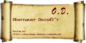 Obernauer Dezsér névjegykártya
